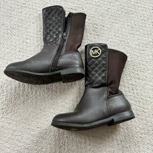 Michael Kors Brown Leather Riding Style Boots